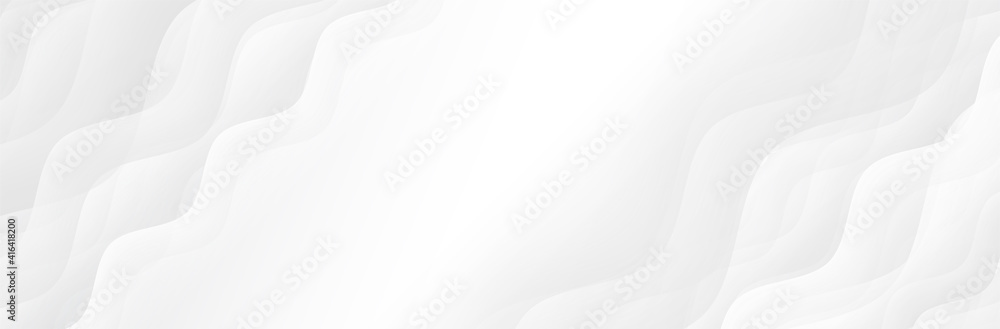Poster white gray background. wave pattern. smooth lines. soft presentation backdrop. vector illustration