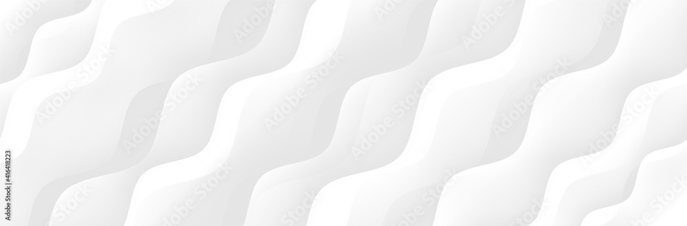 Poster white gray background. wave pattern. smooth lines. soft presentation backdrop. vector illustration
