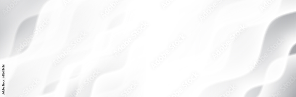 Poster white gray background. wave pattern. smooth lines. soft presentation backdrop. vector illustration