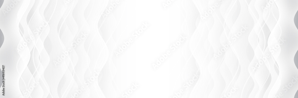 Poster white gray background. wave pattern. smooth lines. soft presentation backdrop. vector illustration