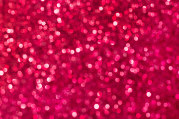 Abstract rose and pink glitter lights background. Circle blurred bokeh. Romantic backdrop for Valentines day, womens day, holiday or event