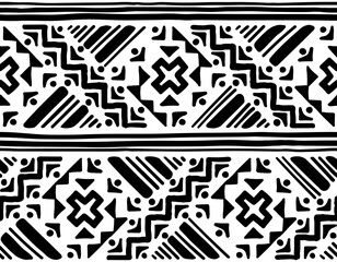 Seamless Hand-Sketched Ethnic-Inspired Pattern