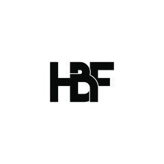 hbf letter original monogram logo design