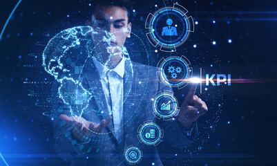 KPI Key Performance Indicator for Business Concept. Business, Technology, Internet and network concept.