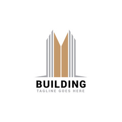 
modern building city tower logo icon vector template.