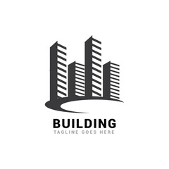 
modern building city tower logo icon vector template.