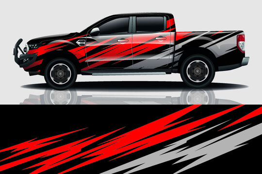 Car wrap graphic racing abstract background for wrap and vinyl sticker
