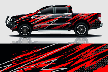 Obraz premium Car wrap graphic racing abstract background for wrap and vinyl sticker