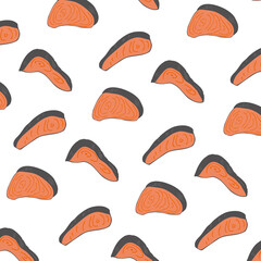 Naklejka premium 切り身の壁紙 かわいい デフォルメ