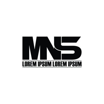 MNS letter monogram logo design vector