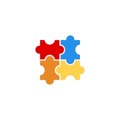 Obraz premium Puzzle icon vector