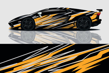 Fototapeta premium Car wrap graphic racing abstract background for wrap and vinyl sticker