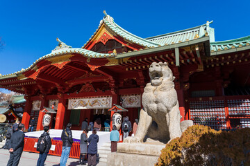 Fototapeta premium 【神田明神】初詣 （ソーシャルディスタンスを保った参拝者