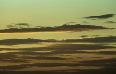 This early evening image showcases a beautiful cloudscape.