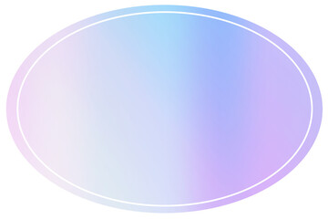 楕円形のフレーム　オーロラカラー