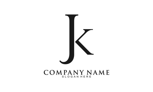 Luxury JK letter vector logo