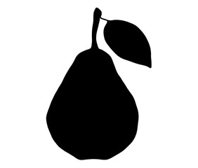 美味しい洋梨のシルエット