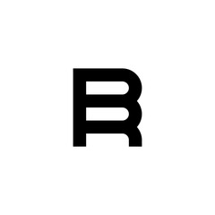 alphabet logo letters B and R - obrazy, fototapety, plakaty
