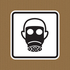 Symbol Wear Full Face Sign Isolate On White Background,Vector Illustration EPS.10
