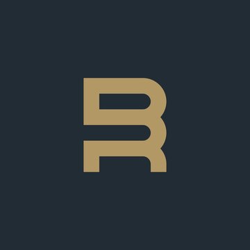 alphabet logo letters B and R green color