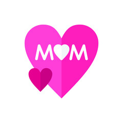 Mother's Day Love Flat Icon Logo Illustration Vector Isolated. Happy Mother's Day Icon-Set. Suitable for Web Design, Logo, App, and Upscale Your Business.