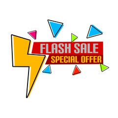 Illustration vector graphic of flash sale 