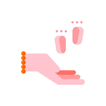 Mother's Day Baby Foot, Baby Foot Flat Icon Logo Illustration Vector Isolated. Happy Mother's Day Icon-Set. Suitable for Web Design, Logo, App, and Upscale Your Business.