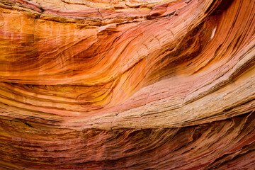 The beautiful landscape and rock formations of Coyote Buttes South in the Vermilion Cliffs National Monument in northern Arizona