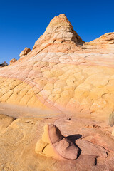 The beautiful landscape and rock formations of Coyote Buttes South in the Vermilion Cliffs National...