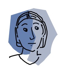 Psychological problems emotion mental tiredness concept. Depression Anxiety gloomy sad frustrated, stress pensive tension to name a few mind disturbances requires medical help. Illustration of faces 