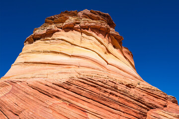The beautiful landscape and rock formations of Coyote Buttes South in the Vermilion Cliffs National...