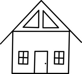 house vector with simple design