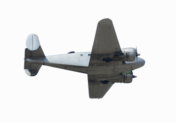 Old airplane isolated