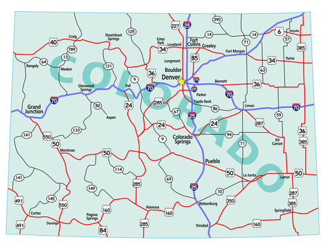Colorado Interstate Map
