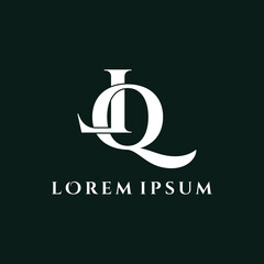 Letter LQ luxury logo design vector