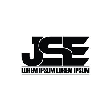 JSE letter monogram logo design vector