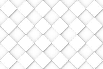3d rendering. Seamless minimal White square grid pattern art design wall background.