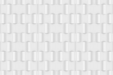 3d rendering. seamless modern white sqaure brick pattern wall design texture background.
