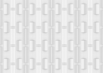 3d rendering. seamless modern white sqaure brick pattern wall design texture background.