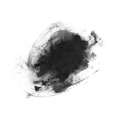 Abstract black watercolor stain brush background