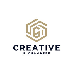 tech hexagonal alphabet logo design initial logo design hexagon simple hexagon monogram font logo icon design vector