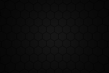 Honeycomb Grid tile random background or Hexagonal cell texture. in color black or dark or gray or grey with difference border space. And vignette dark border shadow.