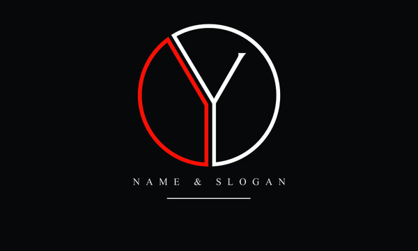 OY, YO, O, Y abstract letters logo monogram