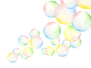 水彩背景　テクスチャ　シャボン玉　他複数バリエーションがあります