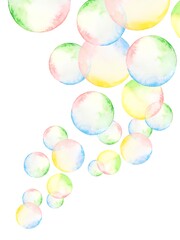 水彩背景　テクスチャ　シャボン玉　他複数バリエーションがあります
