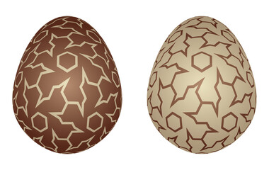 Dark and white chocolate eggs