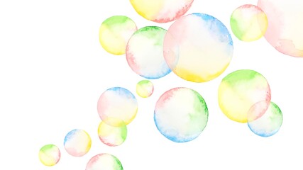 水彩背景　テクスチャ　シャボン玉　他複数バリエーションがあります