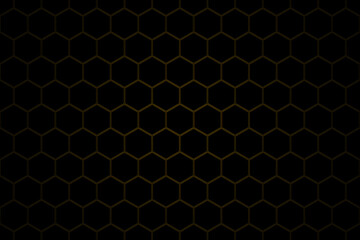 Obraz premium Honeycomb or beehive grid cell random color of gold or golden or honey or yellow color tone for background or Hexagonal cell texture.