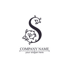 Premium Vector S logo. Monnogram, lettering. Personal logo or sign for branding an elite company.