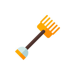 Rake, Fork Flat Icon Logo Illustration Vector Isolated. Labour Day, May Day, Industry, And Construction Icon-Set. Suitable for Web Design, Logo, App, and Upscale Your Business.